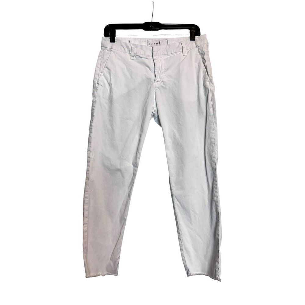 Frank & Eileen Wicklow Chino Pants 6 White Performance Twill